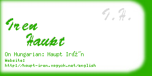 iren haupt business card